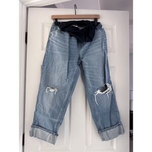 Isabel Maternity Distressed Denim Boyfriend Jeans